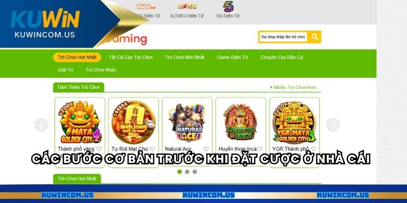 Các bước cơ bản trước khi đặt cược ở nhà cái